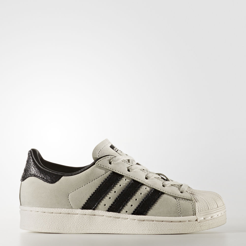 Adidas Superstar Fashion - Originals για αγορια - Μπεζ/Μαυρα/Μαυρα,Μέγεθος: EU 27 – 39 1/3 (225QBVCZ